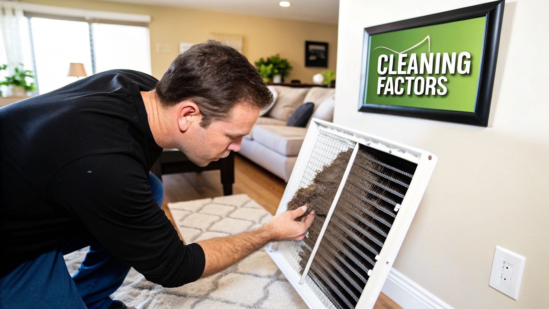 cleaning AC air filter