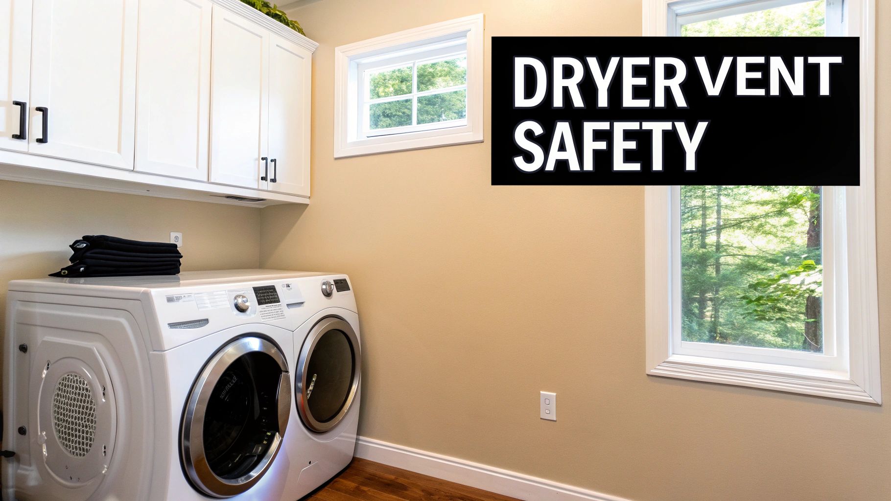 A clean, professionally installed dryer vent on the exterior of a home.