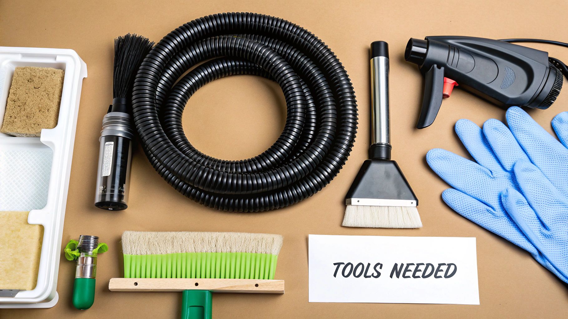 DIY air duct cleaning tools