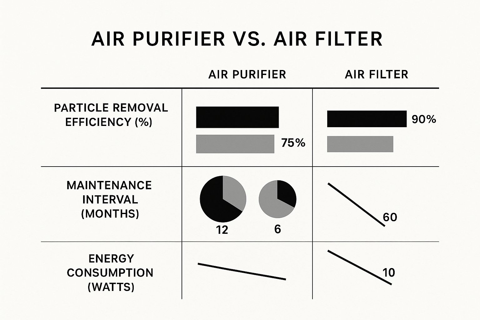 Air Purifier vs Air Filter info graph