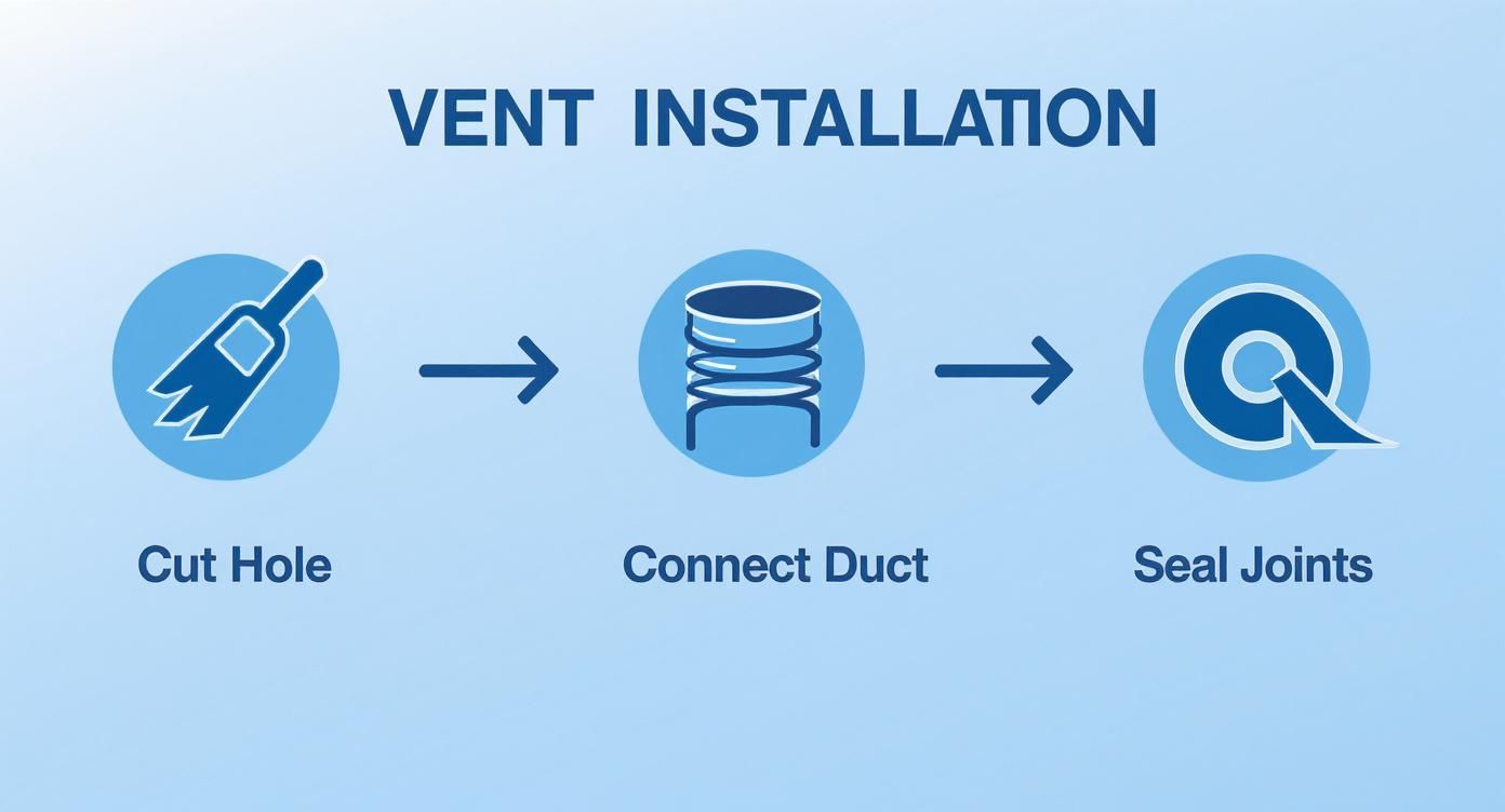 Infographic about how to vent clothes dryer