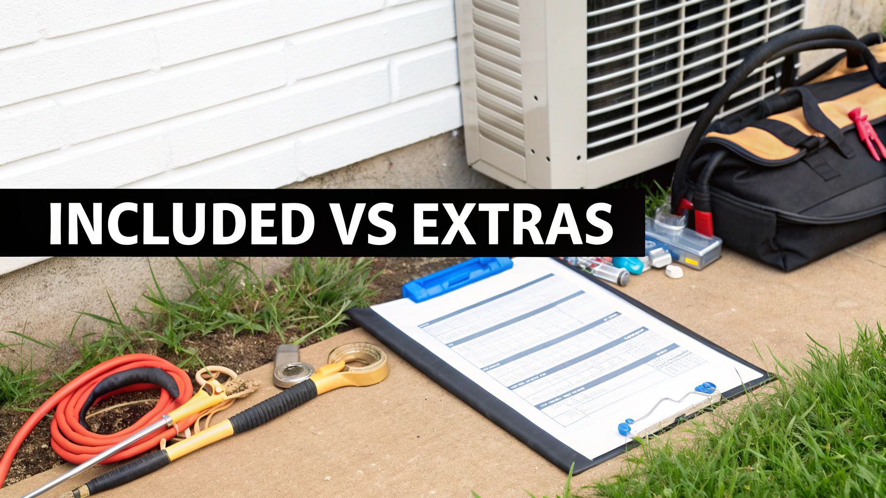 Technician cleaning an air duct with a brush tool