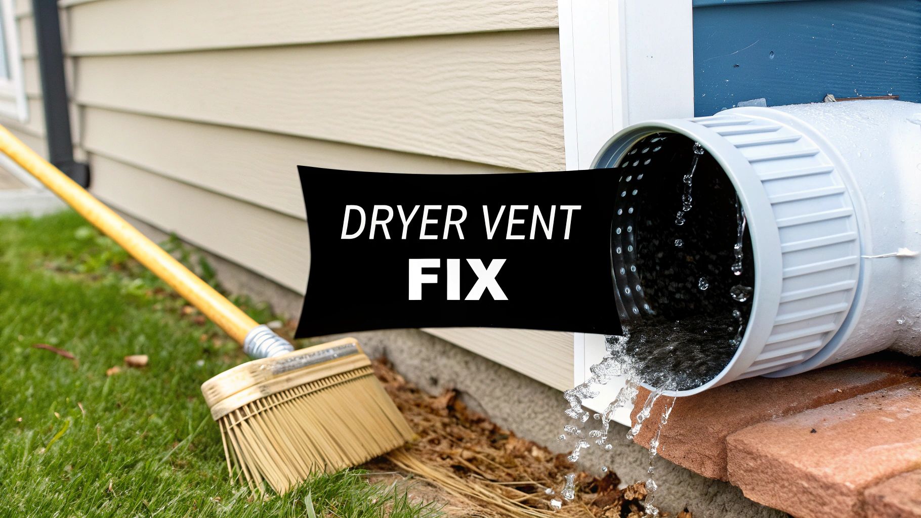 Water in dryer vent duct