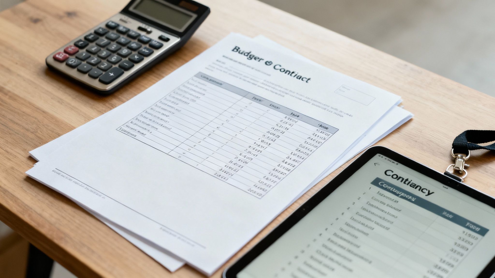 A team of event planners collaborating over a table with laptops and documents.