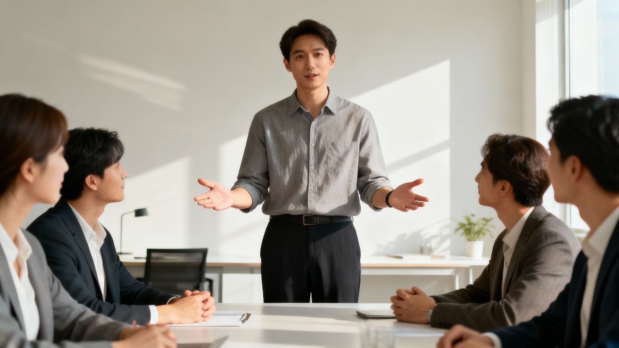 A leader having a transparent and supportive conversation with their team member.