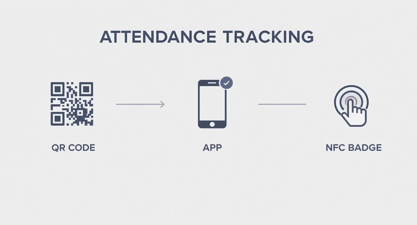 Infographic about how to track attendance at events