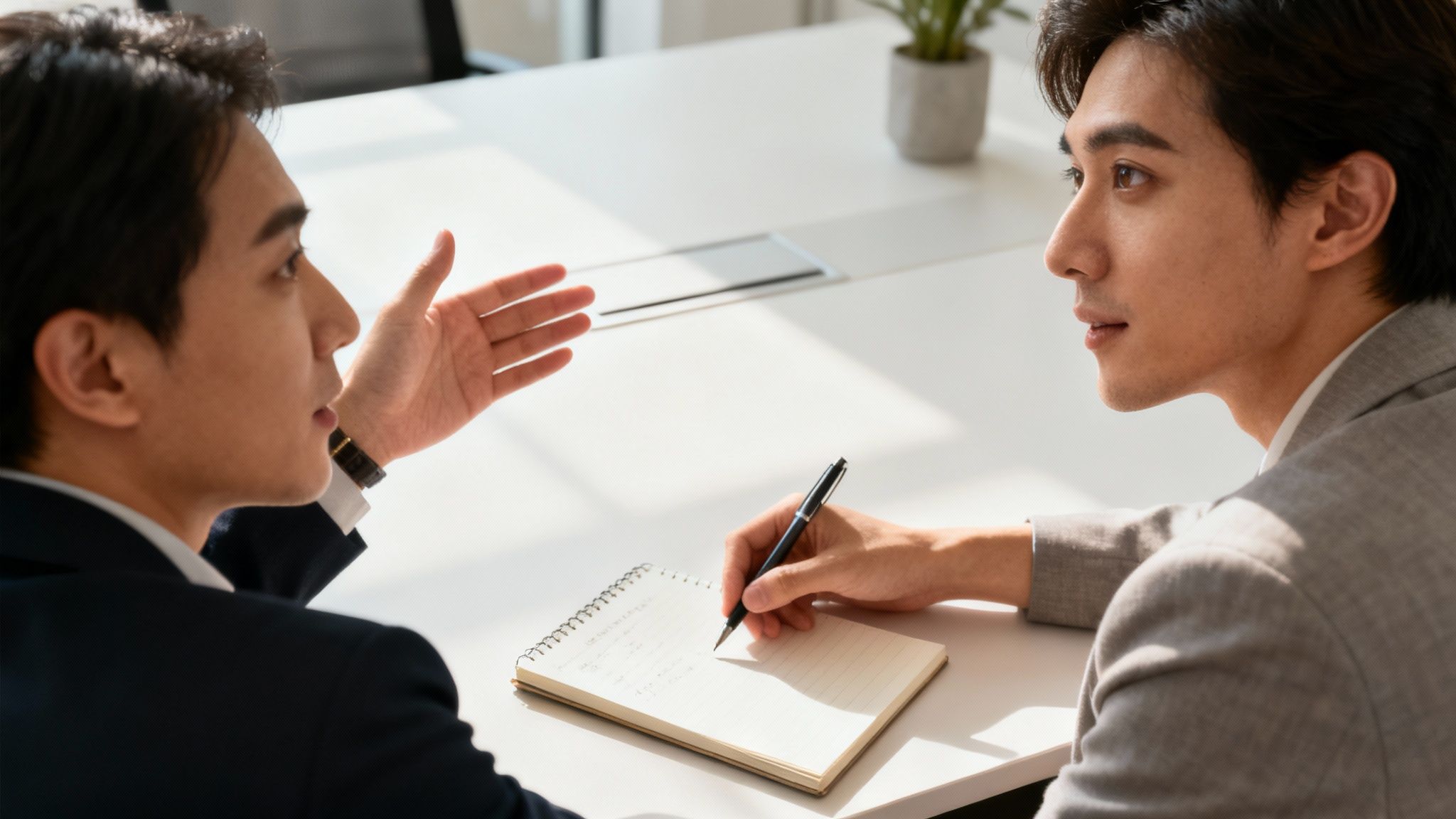 A team having a constructive and open conversation.