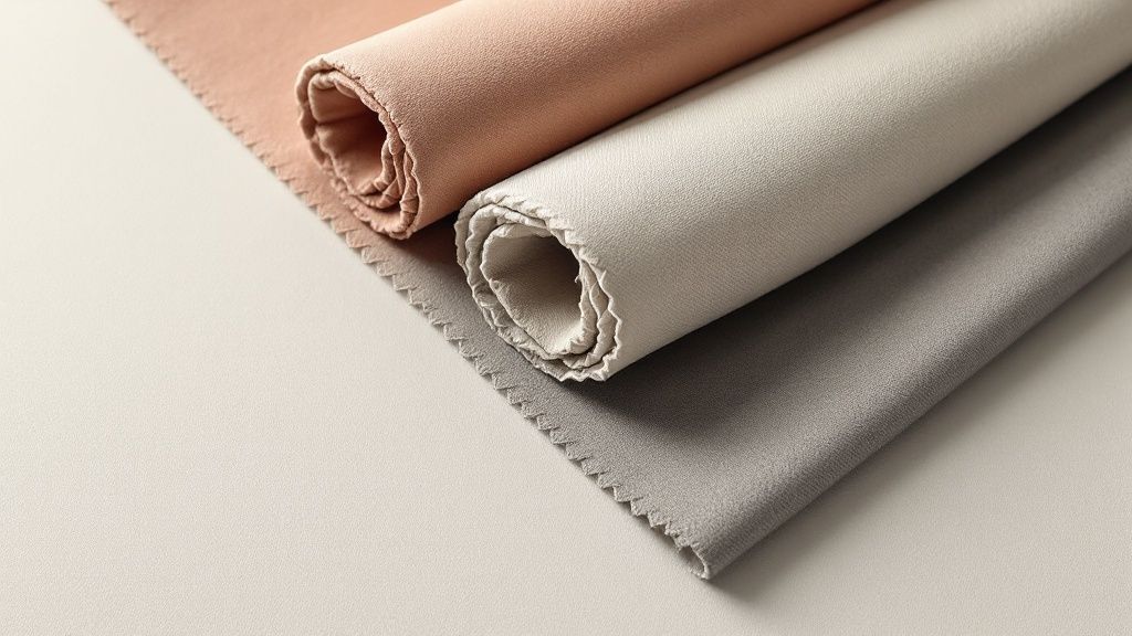 A professional cleaner using an extraction tool on a light-coloured sofa cushion