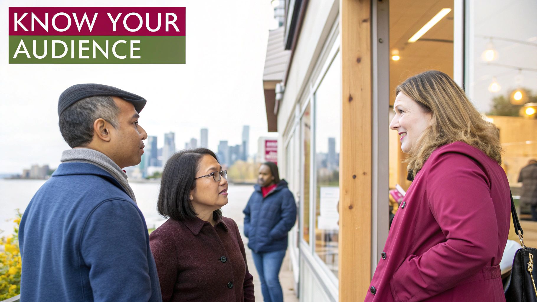 A diverse group of people collaborating in a modern Vancouver office space