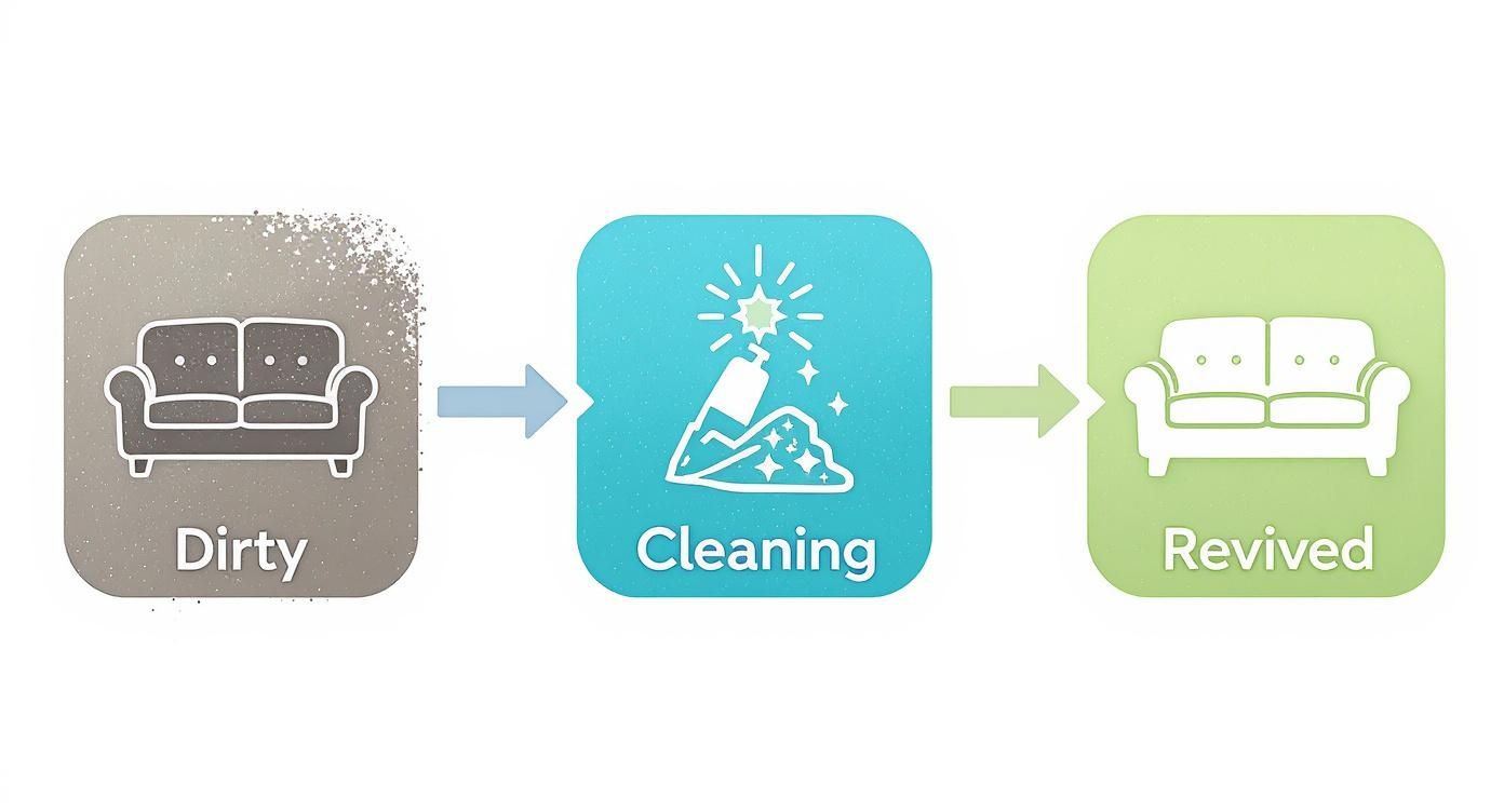 Infographic about vancouver upholstery cleaning