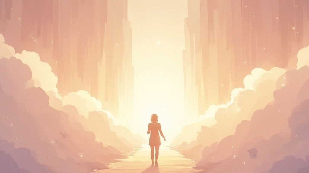 A serene image of crystals and candles, symbolizing the spiritual energy of a psychic reading.