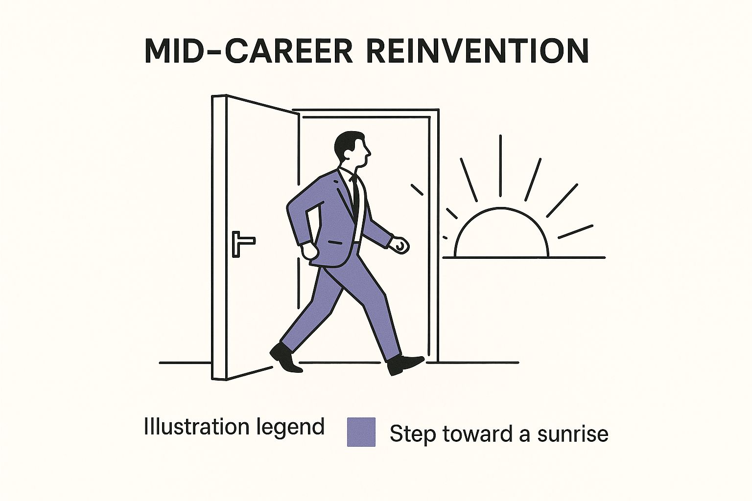 Infographic about career change at 40