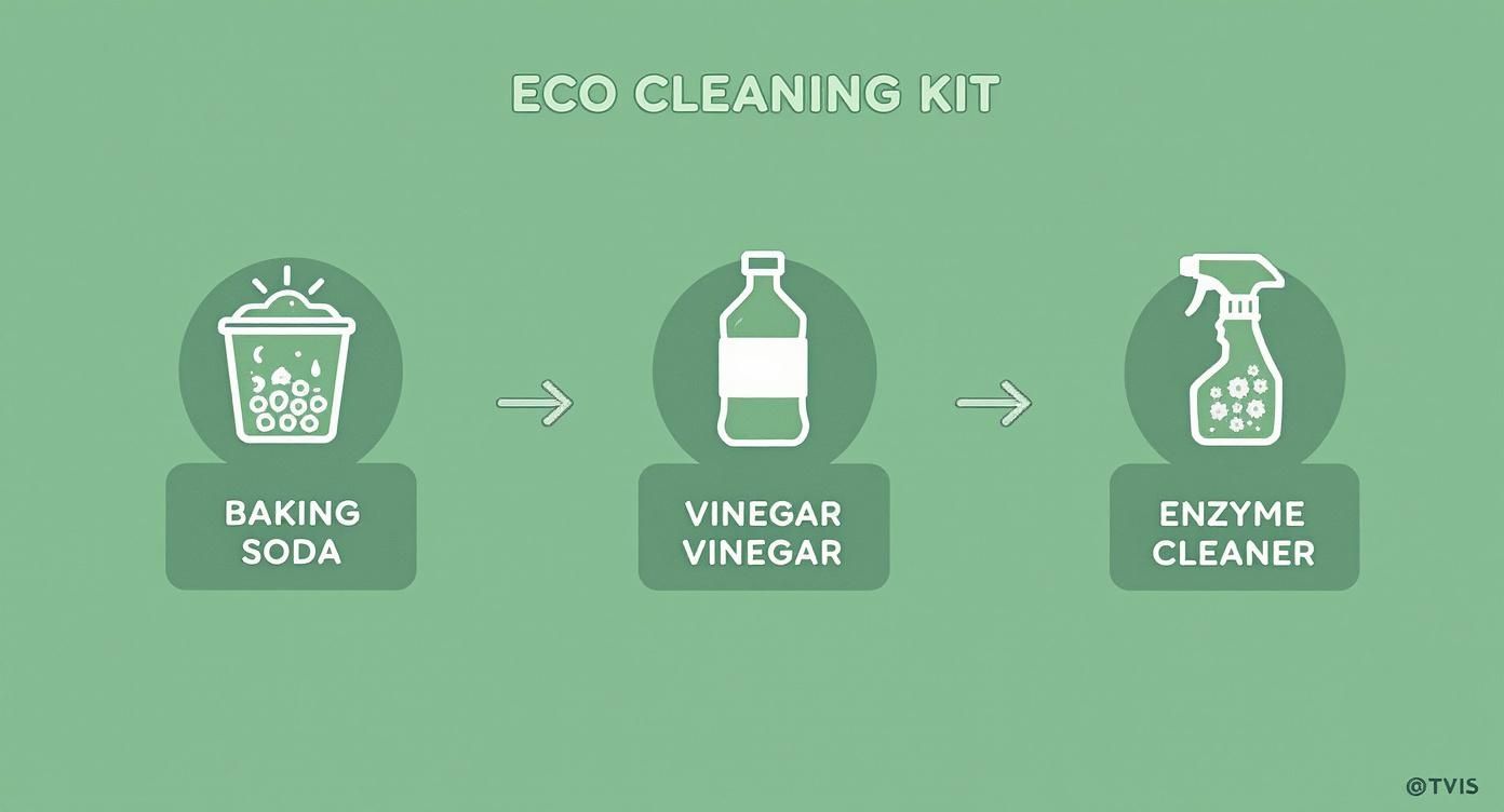 Infographic about how to clean mattress stains