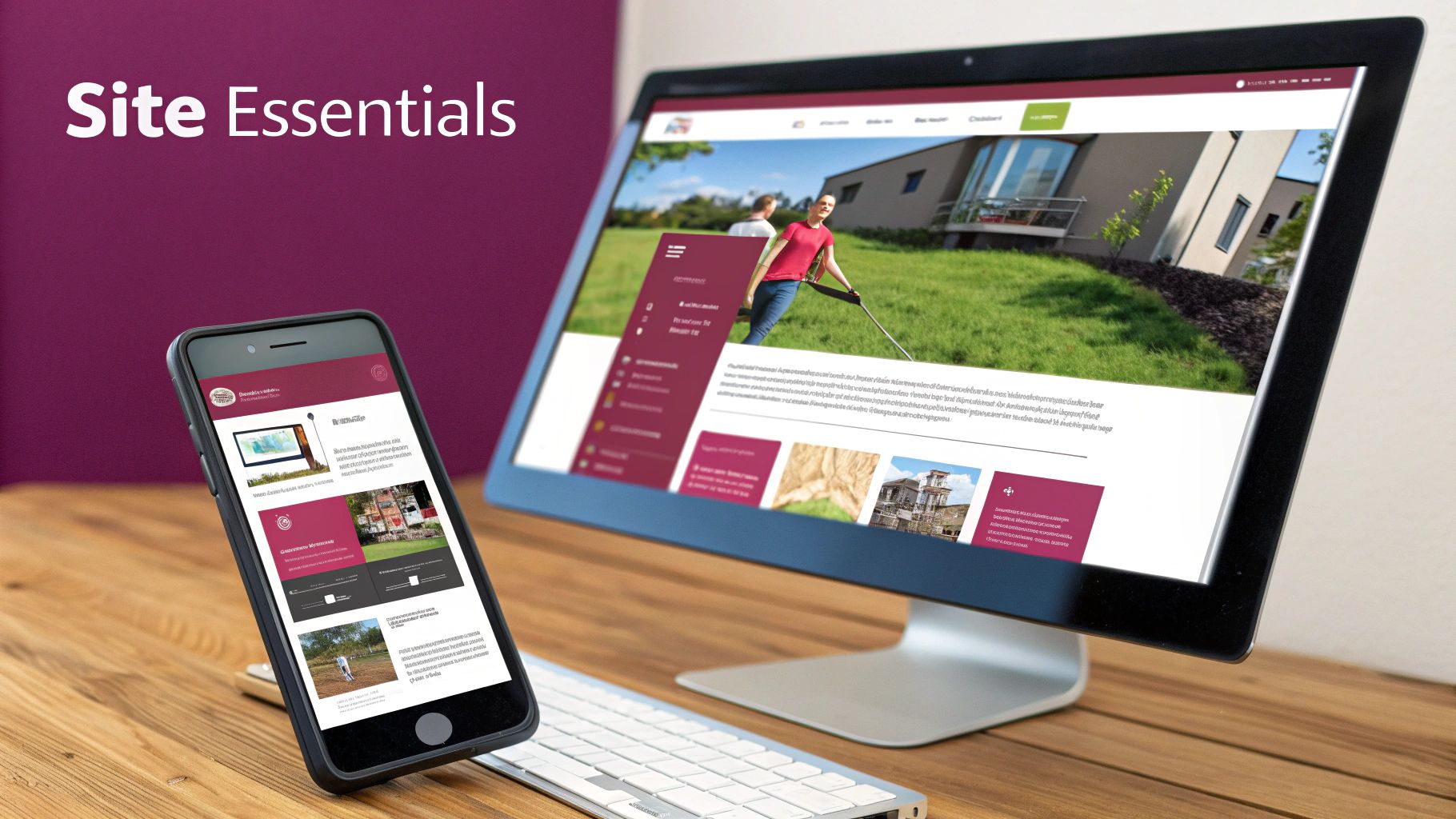 A sleek mobile phone and laptop displaying a modern, user-friendly website.