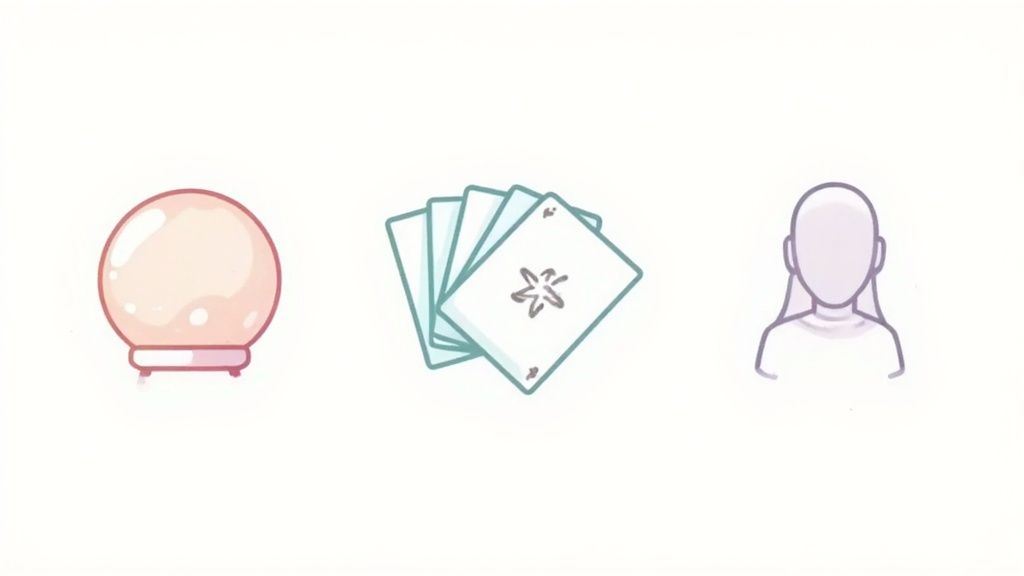 A person's hands holding a deck of tarot cards with intricate designs, ready for a reading.