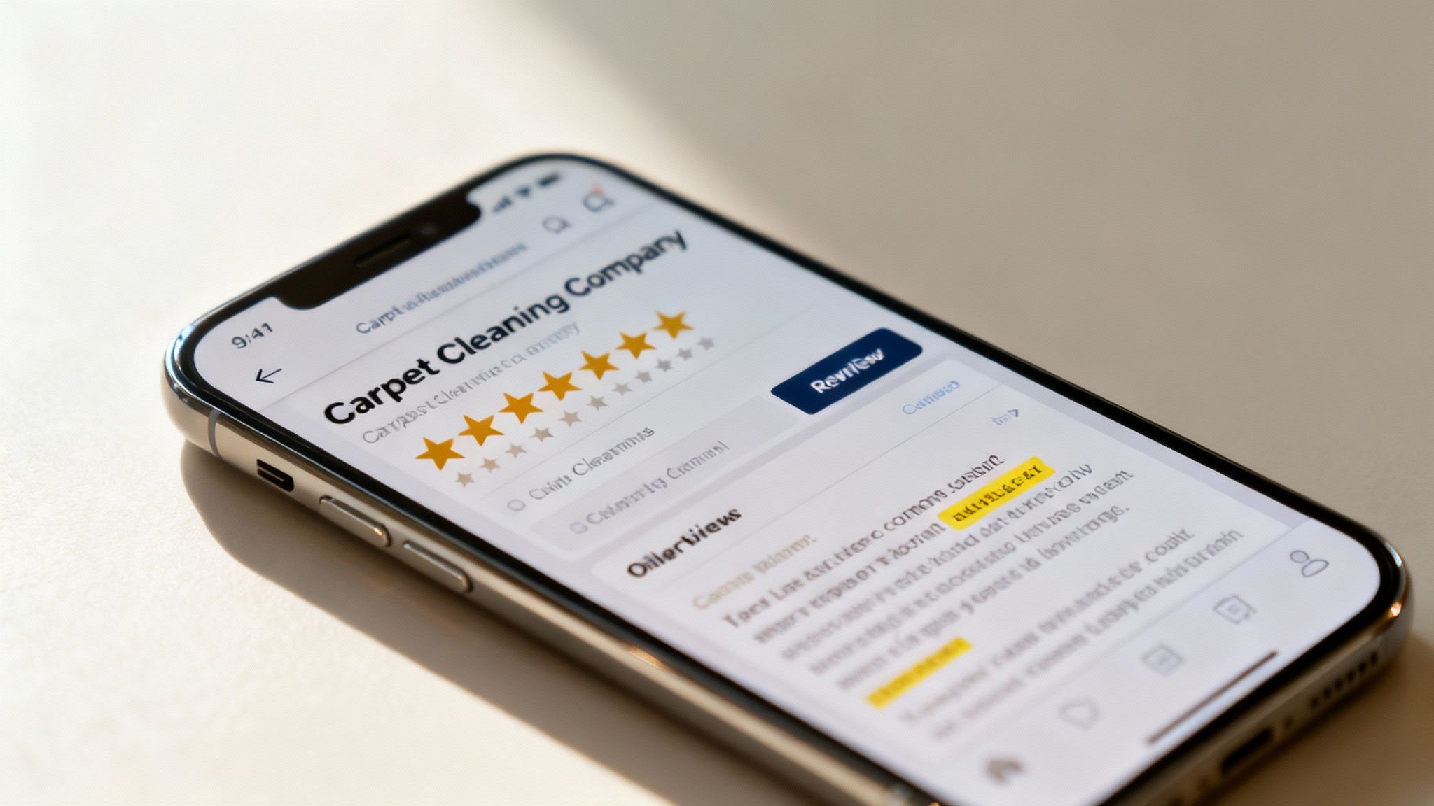 A professional checking the texture and quality of a light-coloured carpet before cleaning.