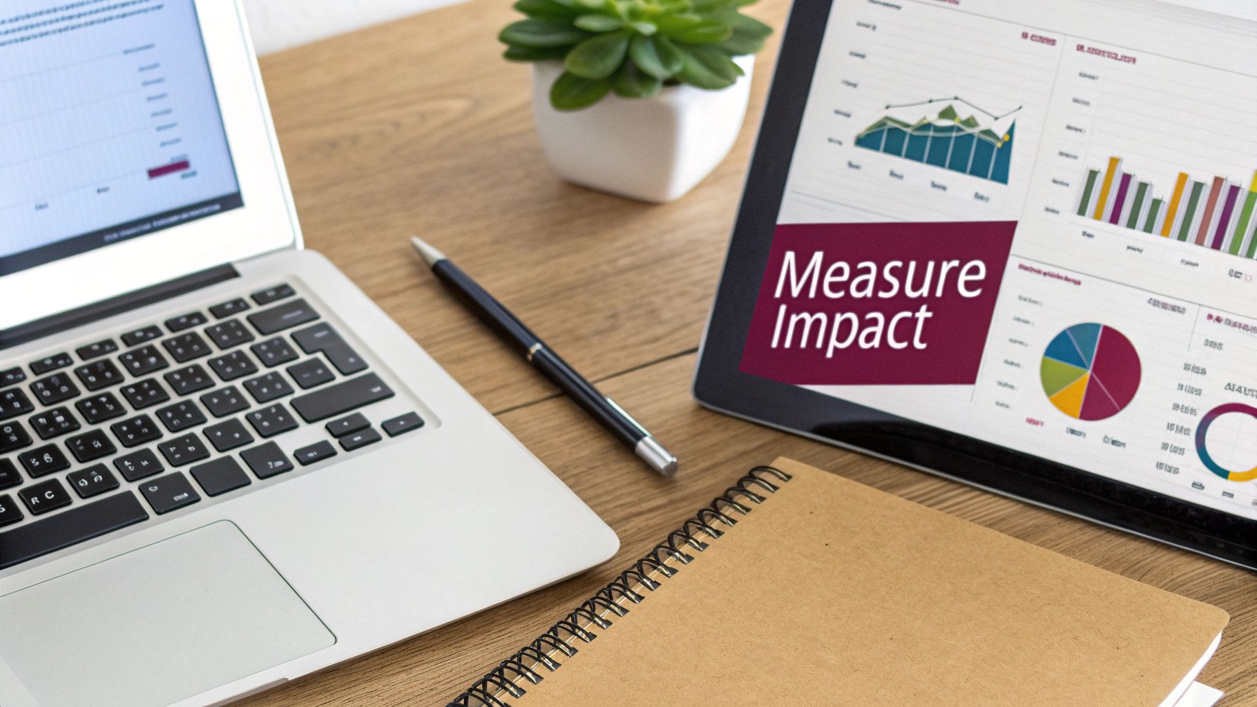 A dashboard showing various brand growth metrics like direct traffic, social media reach, and search volume.