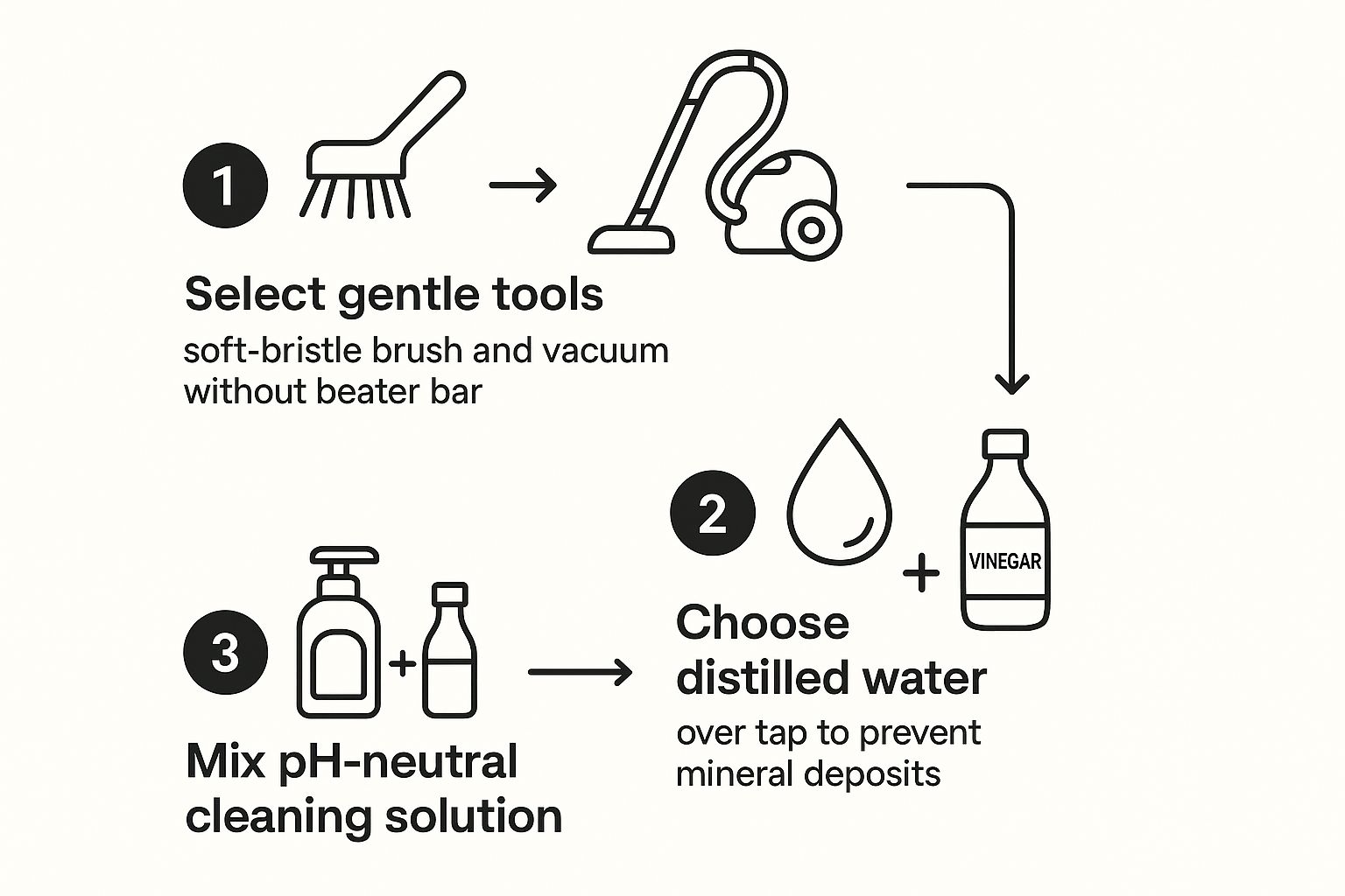 Infographic about cleaning persian rug