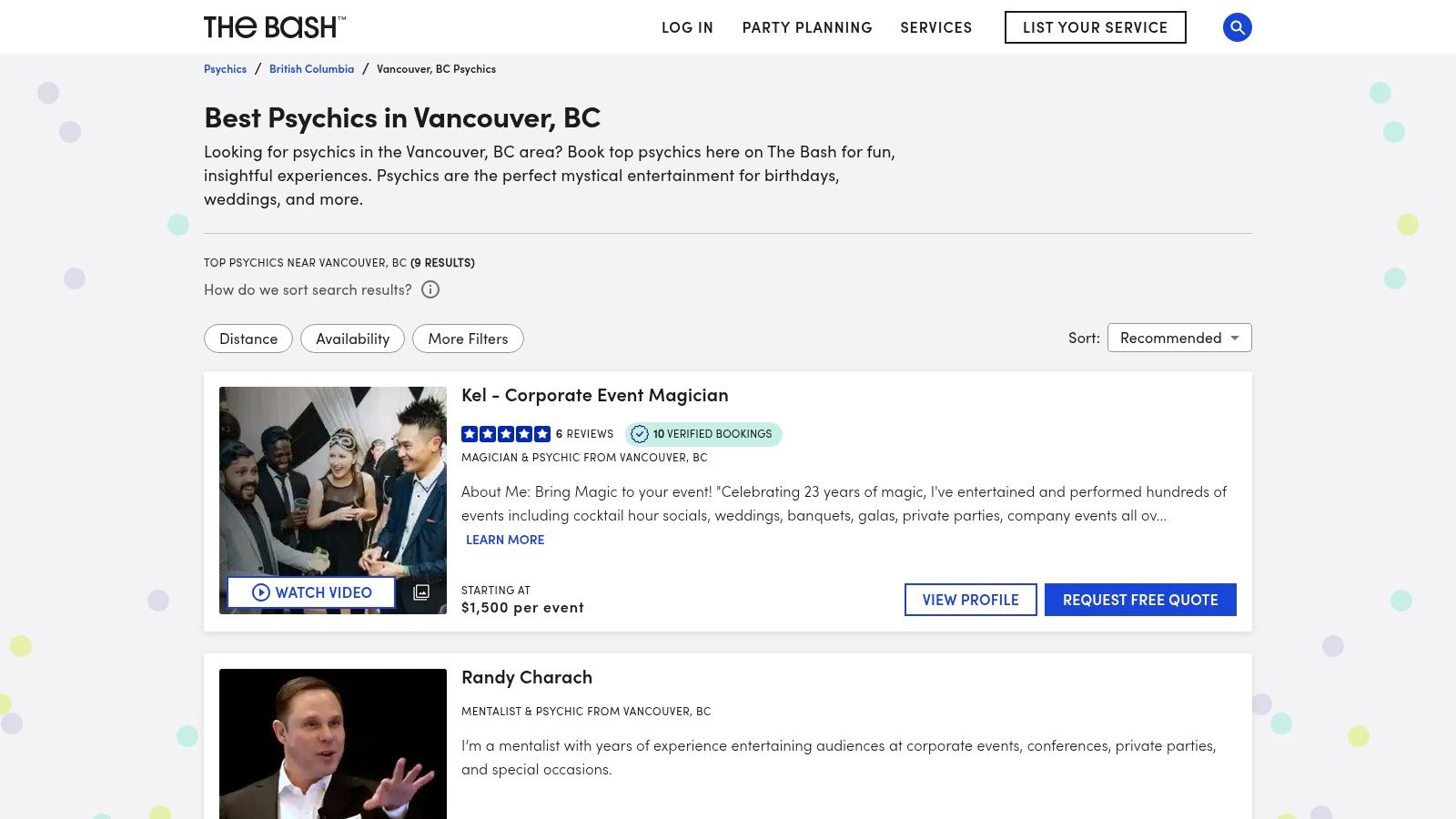 The Bash – Psychics in Vancouver, BC