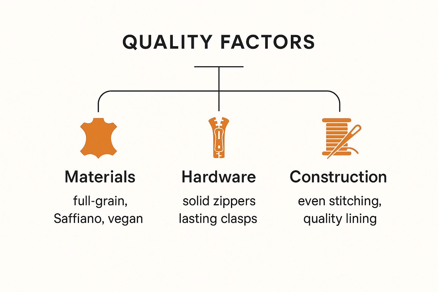 Infographic about designer handbags under $500