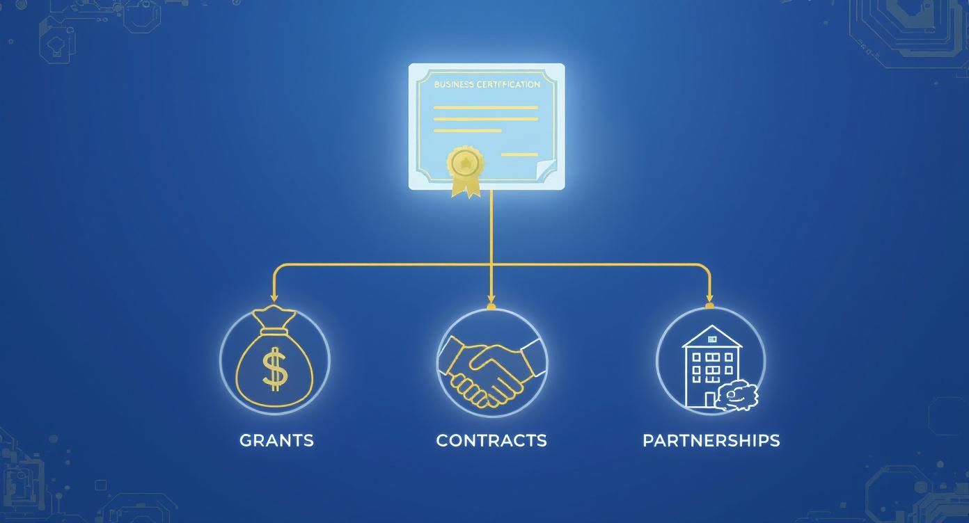 Infographic about minority owned business benefits