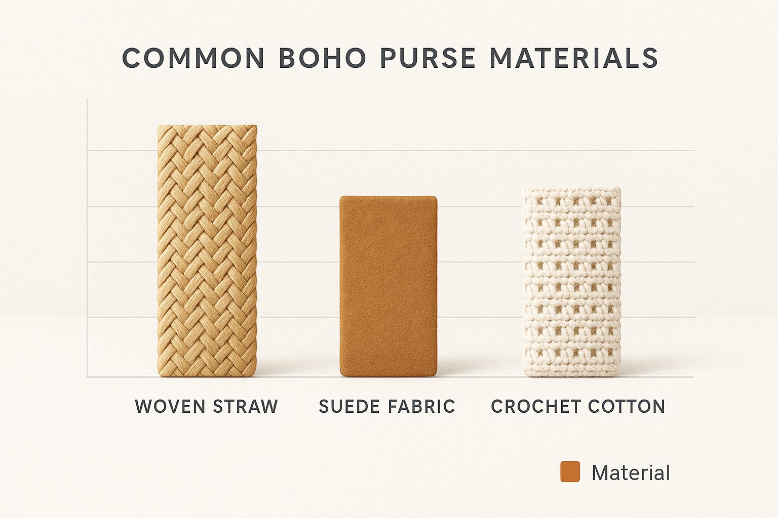 Infographic about women's boho purse