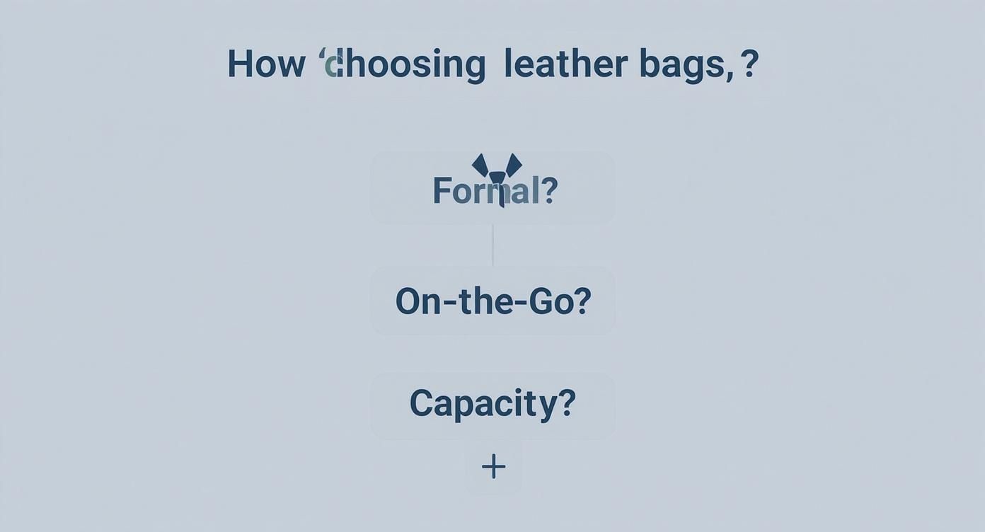 Infographic about business bags leather