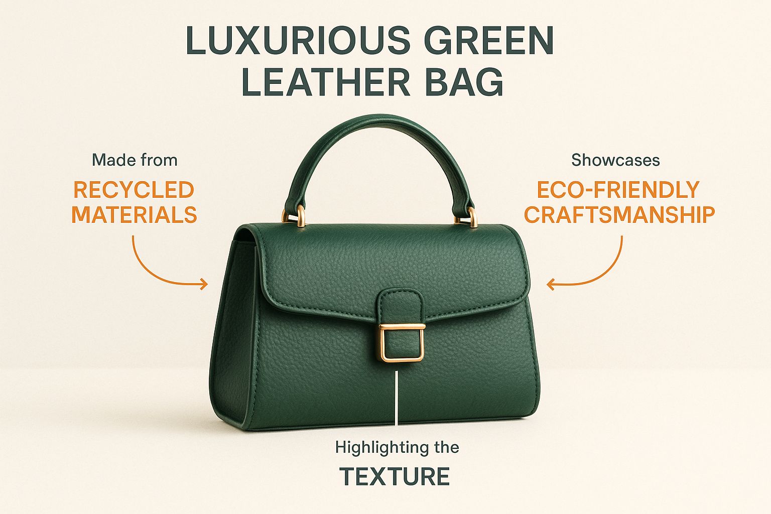 Infographic about green luxury bags