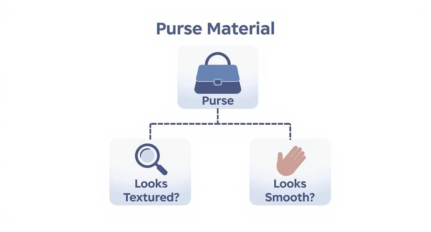 Infographic about how to clean coach purse
