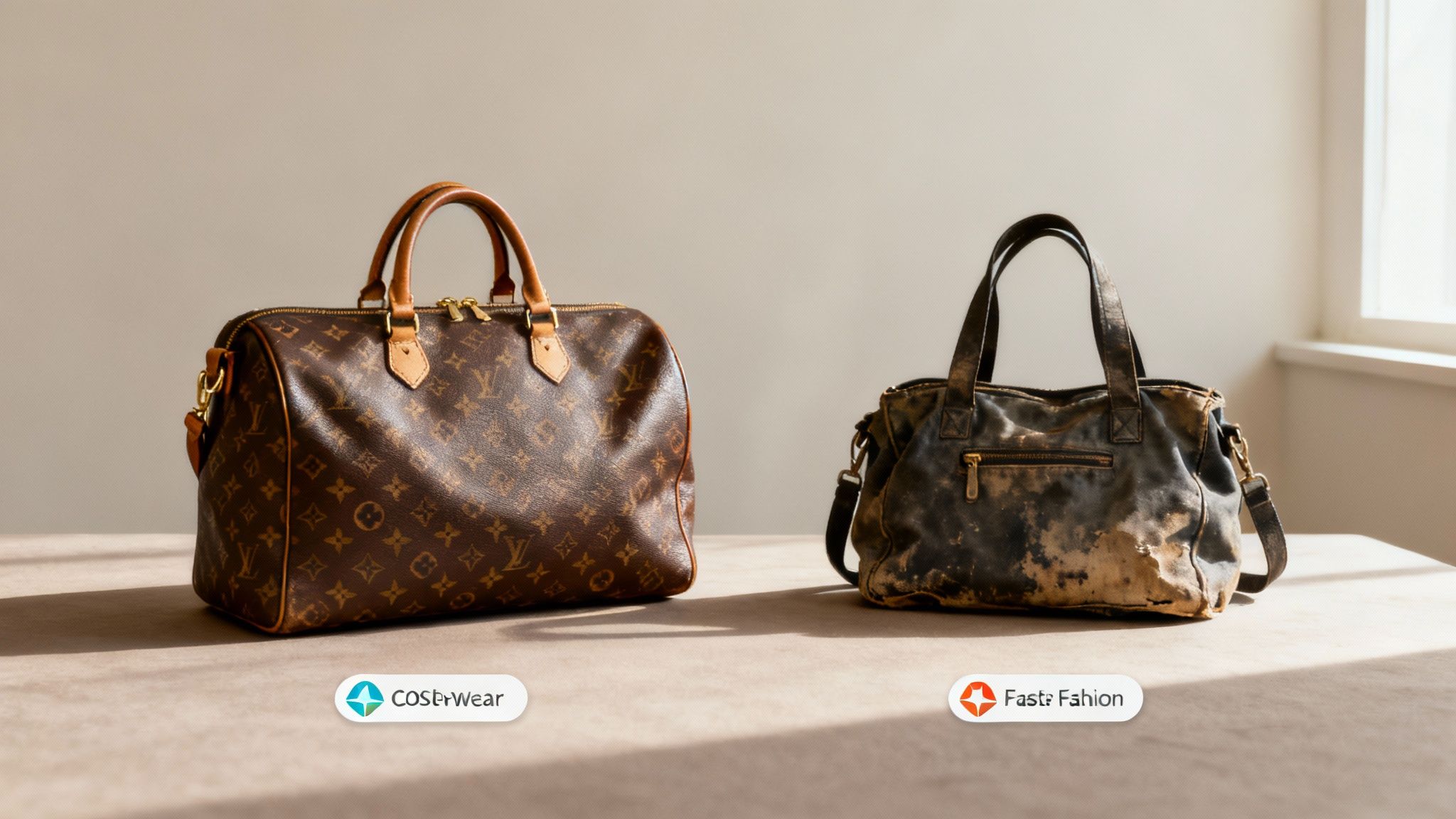 A woman confidently carrying a classic designer handbag, showcasing its durability and timeless style.