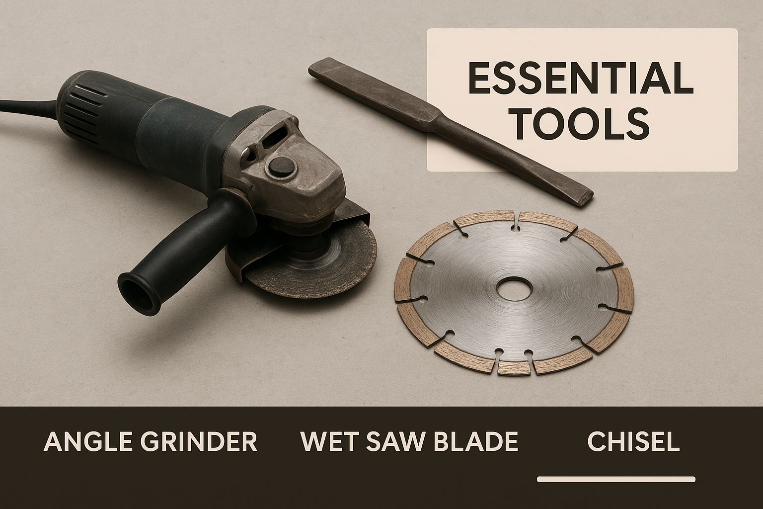 Infographic about best way to cut stone veneer