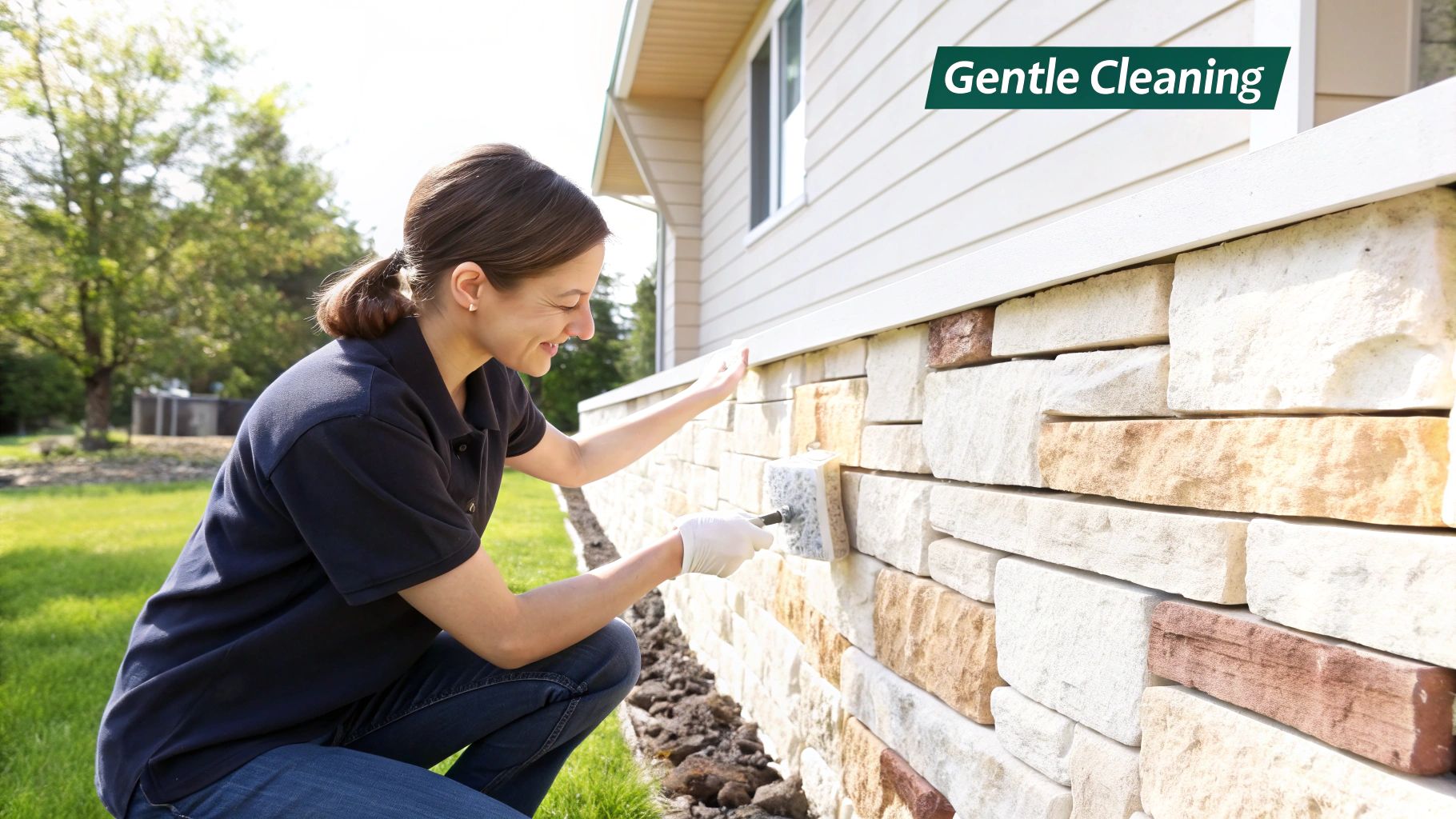Inspecting Stone Veneer
