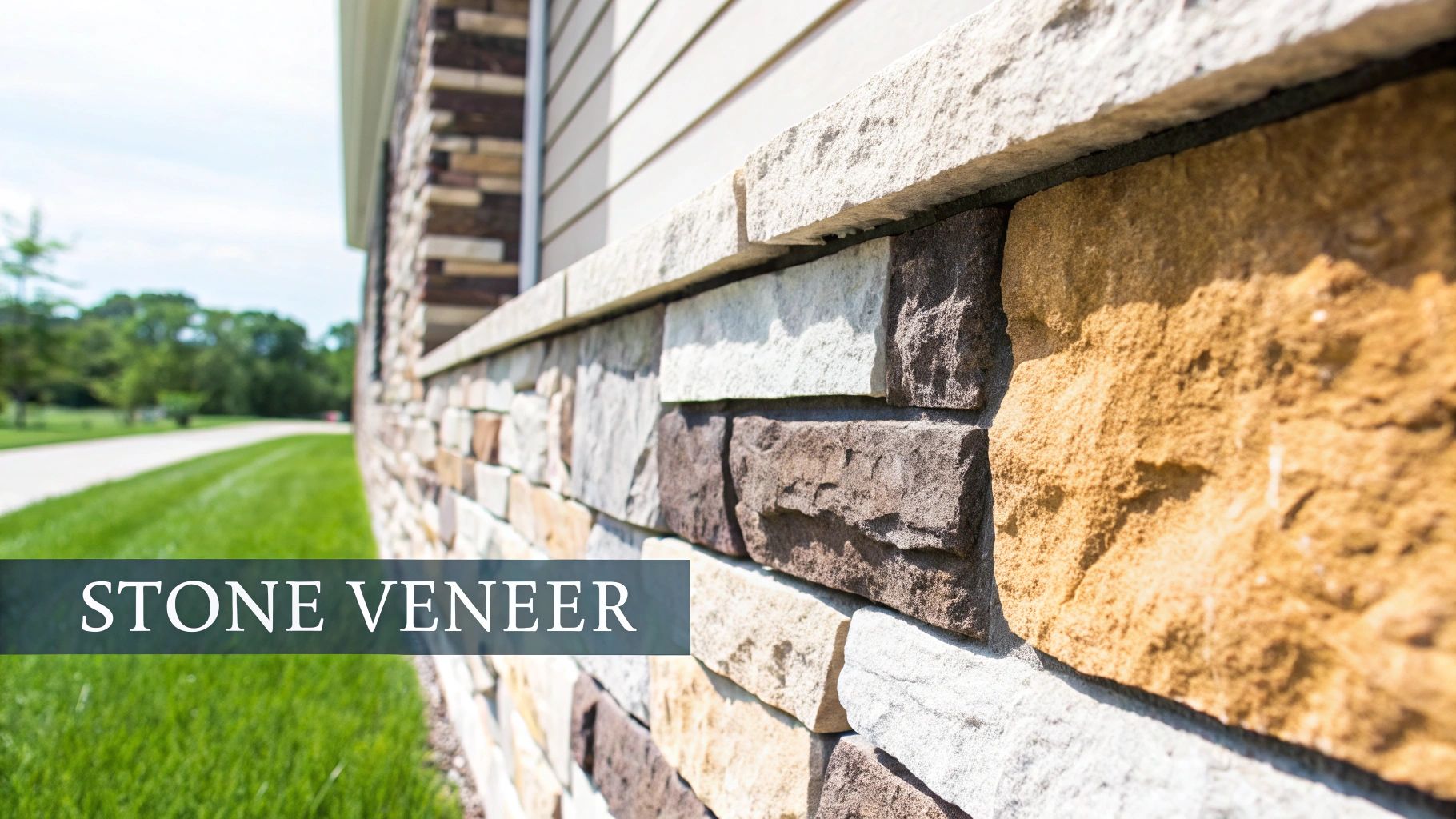 Image of sealed vs unsealed stone veneer