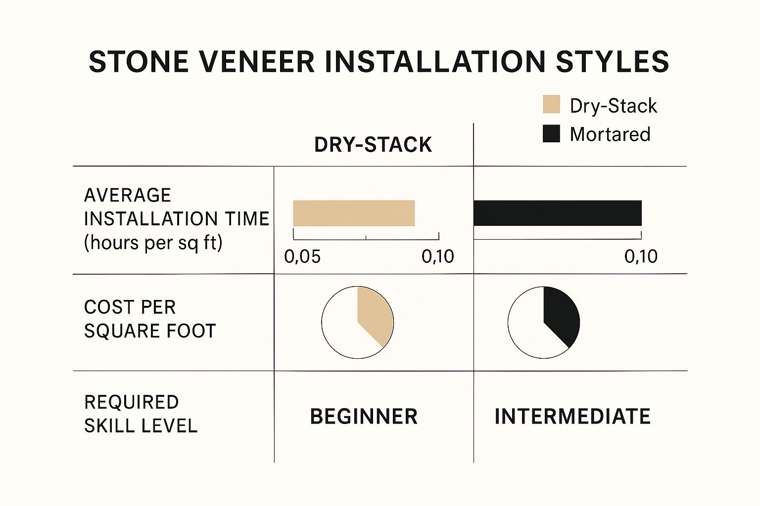 Infographic about easy install stone veneer