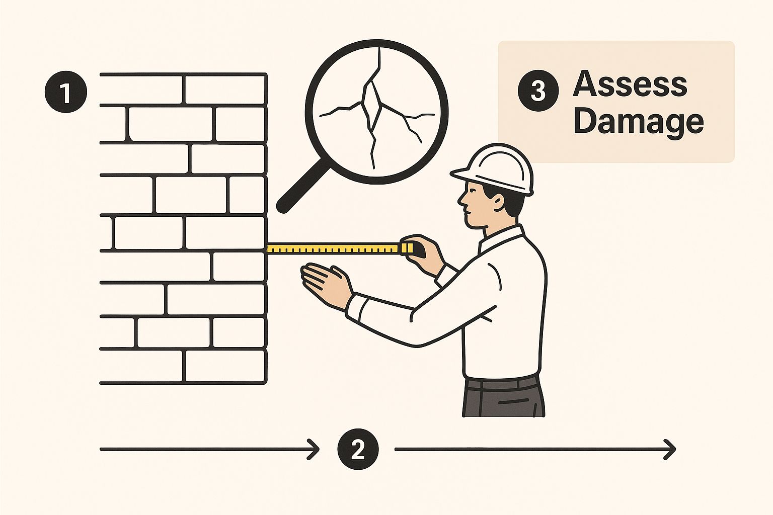Infographic about repair stone veneer