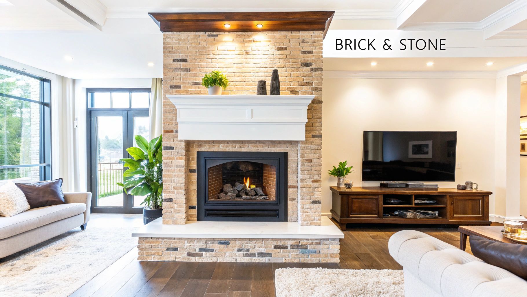 Brick and Stone Combination