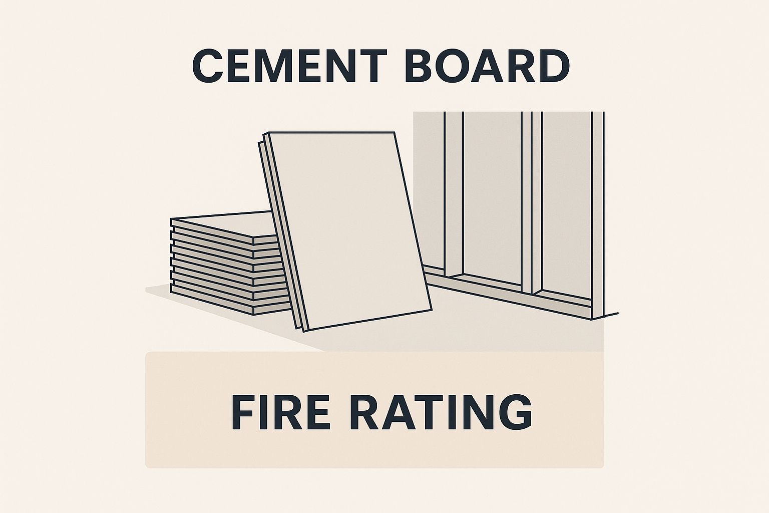 Infographic about cement board fire resistance rating