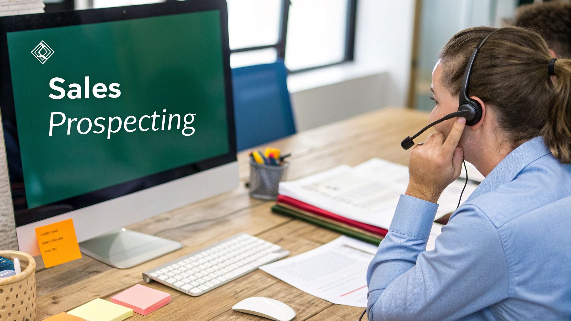 Infographic detailing the stages of an Outbound Sales Prospecting Script
