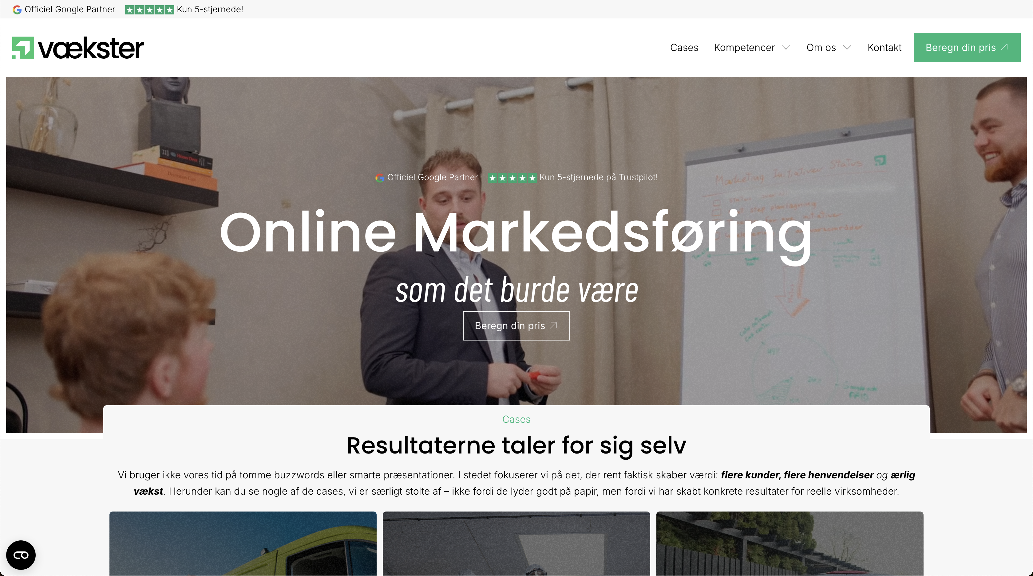 Vækster website