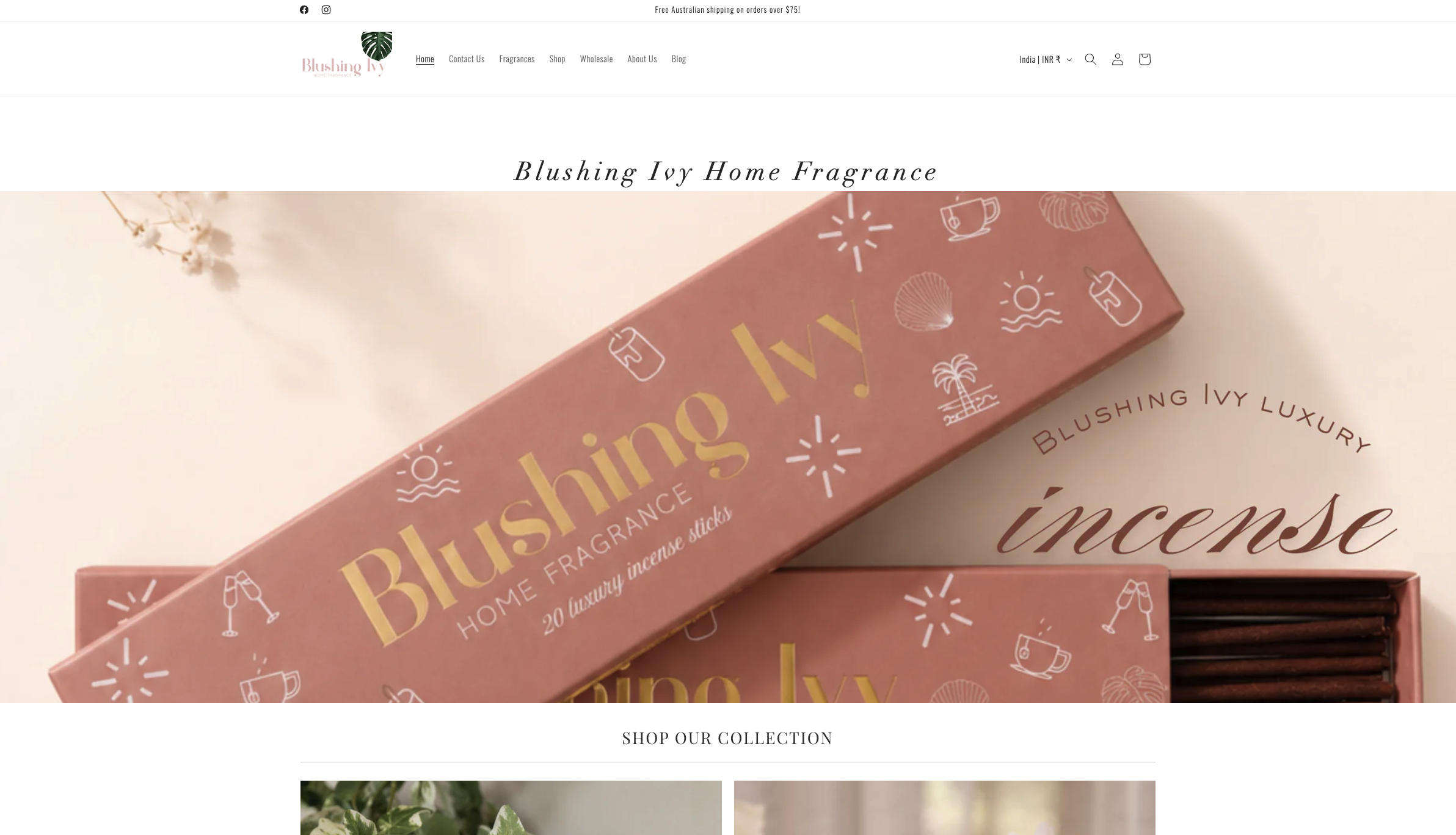 Blushing Ivy Home Fragrance website